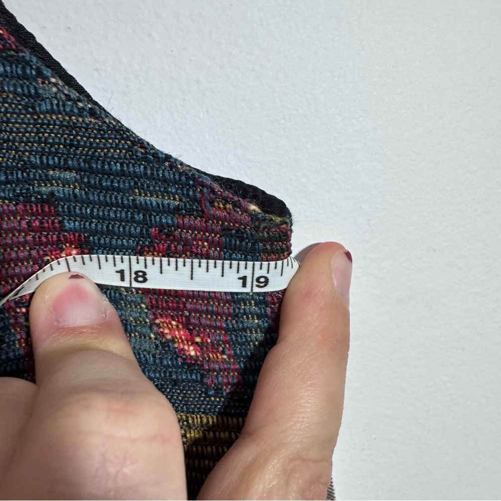 Deborah Murray Tapestry Vest XL Southwestern Boho Cropped Button Front - Picture 8 of 8